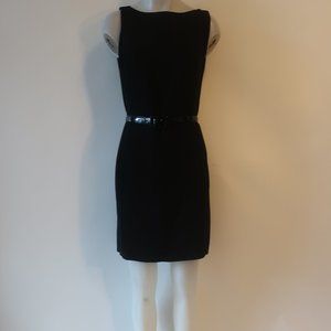 Womens Ralph Lauren Black Sleeveless Belted Dress size 4